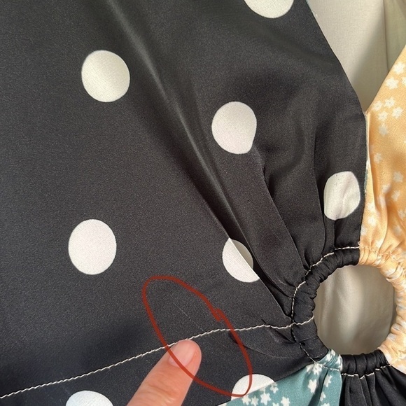LULUS Multi Print Satin Midi Dress Size Small - Picture 8 of 13